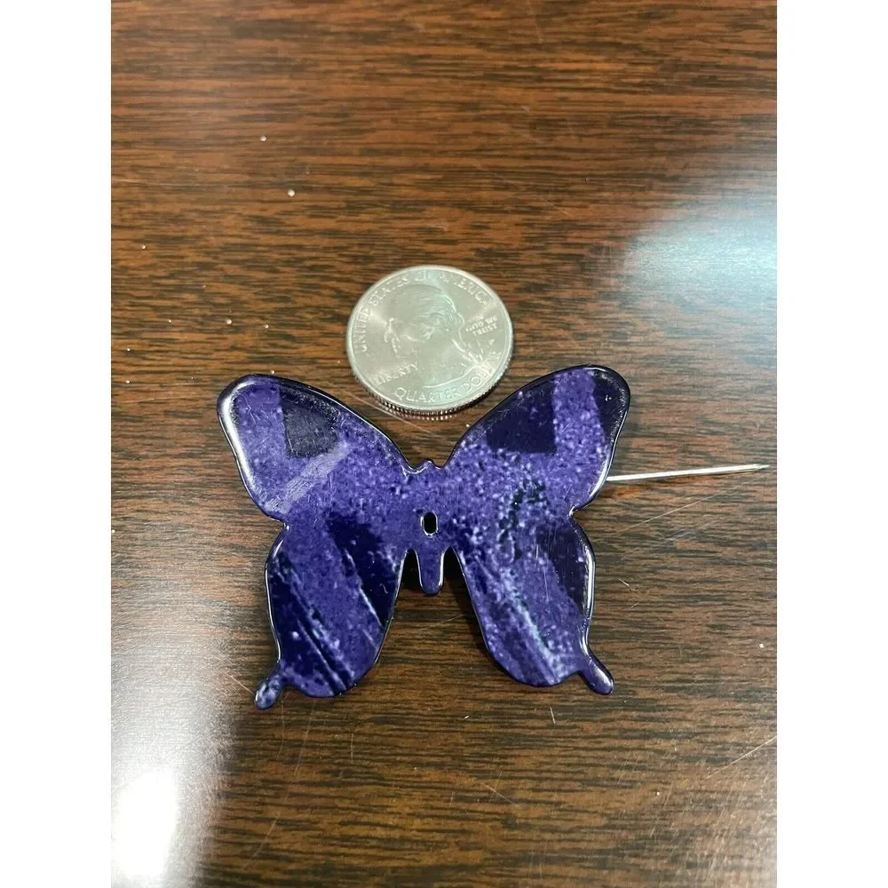 Lia Sophia‎ Vtg Purple Butterfly Pin Brooch Purple Rare Spring Nice